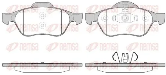 Bremsbelagsatz, Scheibenbremse Vorderachse REMSA 0962.40 Bild Bremsbelagsatz, Scheibenbremse Vorderachse REMSA 0962.40