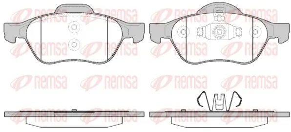 Bremsbelagsatz, Scheibenbremse Vorderachse REMSA 0962.40