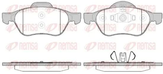 Bremsbelagsatz, Scheibenbremse Vorderachse REMSA 0962.40 Bild Bremsbelagsatz, Scheibenbremse Vorderachse REMSA 0962.40