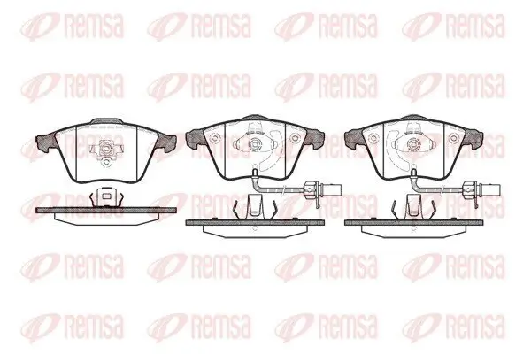 Bremsbelagsatz, Scheibenbremse Vorderachse REMSA 0964.12