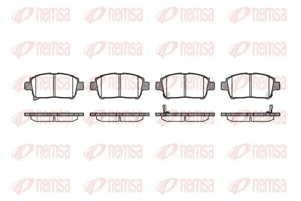 Bremsbelagsatz, Scheibenbremse Vorderachse REMSA 0971.02