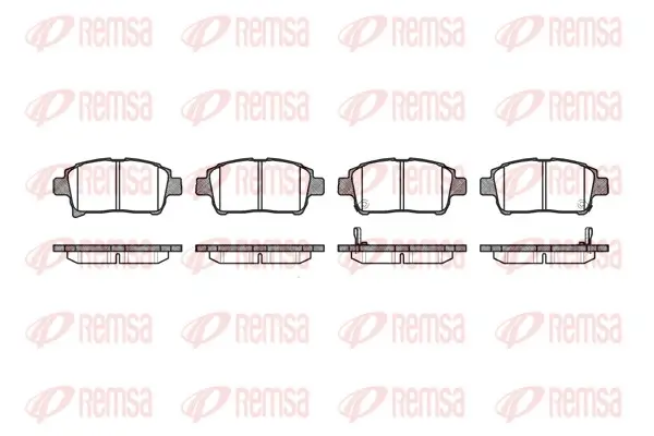 Bremsbelagsatz, Scheibenbremse Vorderachse REMSA 0971.02