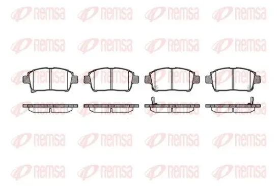 Bremsbelagsatz, Scheibenbremse Vorderachse REMSA 0971.02 Bild Bremsbelagsatz, Scheibenbremse Vorderachse REMSA 0971.02