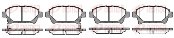 Bremsbelagsatz, Scheibenbremse Vorderachse REMSA 0971.12