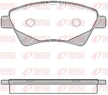 Bremsbelagsatz, Scheibenbremse Vorderachse REMSA 0976.20 Bild Bremsbelagsatz, Scheibenbremse Vorderachse REMSA 0976.20