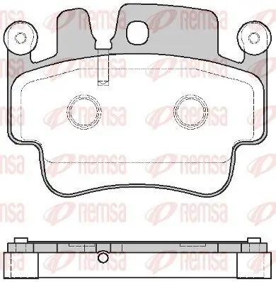Bremsbelagsatz, Scheibenbremse Hinterachse REMSA 0982.00 Bild Bremsbelagsatz, Scheibenbremse Hinterachse REMSA 0982.00