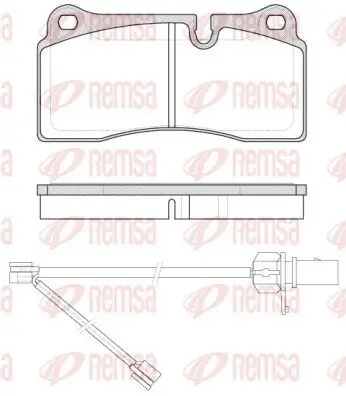 Bremsbelagsatz, Scheibenbremse REMSA 0983.21 Bild Bremsbelagsatz, Scheibenbremse REMSA 0983.21