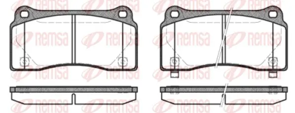 Bremsbelagsatz, Scheibenbremse Hinterachse REMSA 0983.30