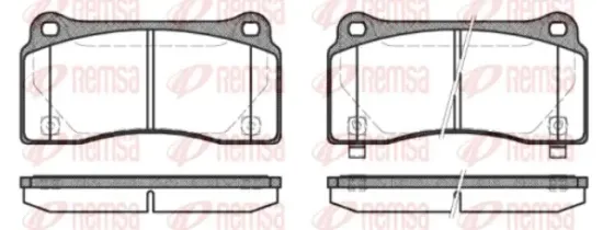 Bremsbelagsatz, Scheibenbremse Hinterachse REMSA 0983.30 Bild Bremsbelagsatz, Scheibenbremse Hinterachse REMSA 0983.30