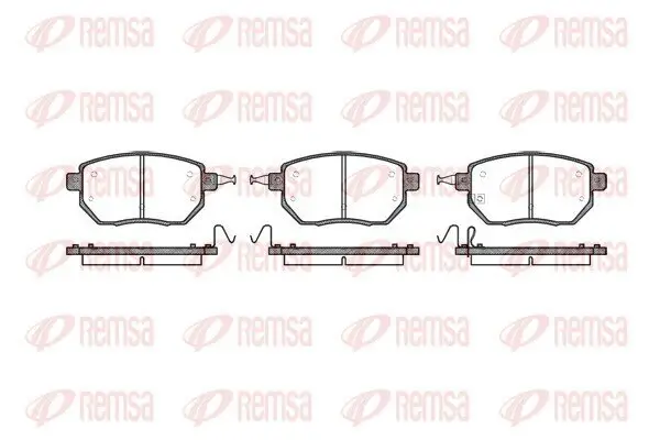 Bremsbelagsatz, Scheibenbremse Vorderachse REMSA 0985.02
