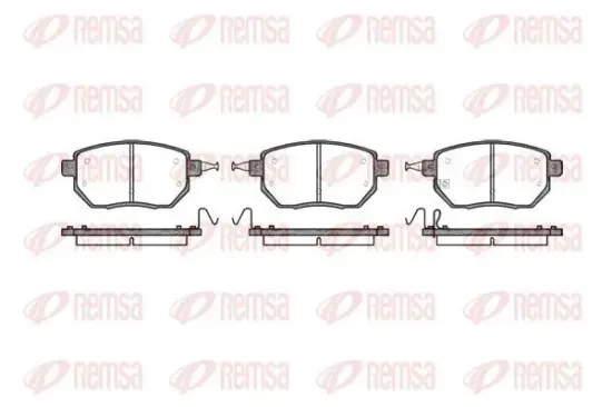 Bremsbelagsatz, Scheibenbremse Vorderachse REMSA 0985.02 Bild Bremsbelagsatz, Scheibenbremse Vorderachse REMSA 0985.02
