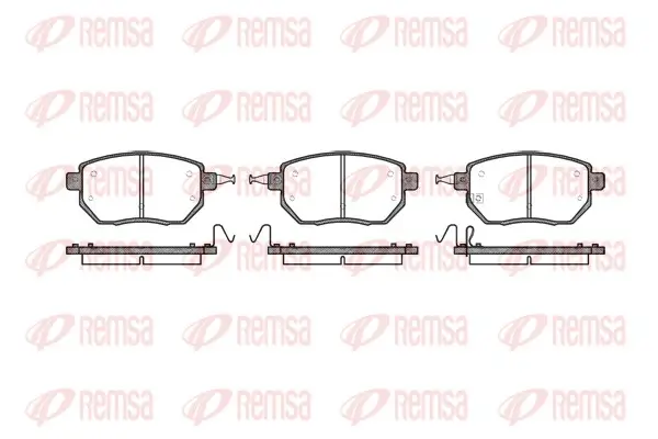 Bremsbelagsatz, Scheibenbremse Vorderachse REMSA 0985.02