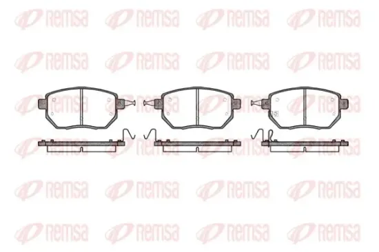 Bremsbelagsatz, Scheibenbremse Vorderachse REMSA 0985.02 Bild Bremsbelagsatz, Scheibenbremse Vorderachse REMSA 0985.02