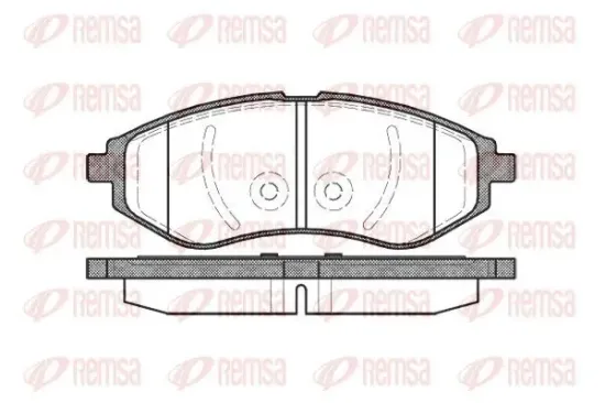 Bremsbelagsatz, Scheibenbremse Vorderachse REMSA 0986.00 Bild Bremsbelagsatz, Scheibenbremse Vorderachse REMSA 0986.00