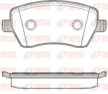 Bremsbelagsatz, Scheibenbremse Vorderachse REMSA 0987.00