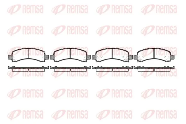 Bremsbelagsatz, Scheibenbremse Hinterachse REMSA 0989.10