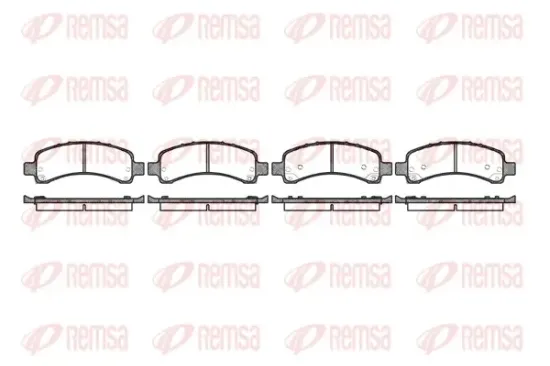 Bremsbelagsatz, Scheibenbremse Hinterachse REMSA 0989.10 Bild Bremsbelagsatz, Scheibenbremse Hinterachse REMSA 0989.10