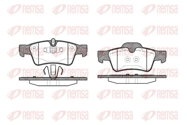 Bremsbelagsatz, Scheibenbremse Hinterachse REMSA 0991.10