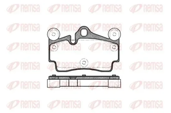 Bremsbelagsatz, Scheibenbremse Hinterachse REMSA 0996.00 Bild Bremsbelagsatz, Scheibenbremse Hinterachse REMSA 0996.00