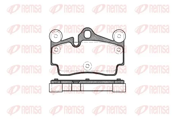 Bremsbelagsatz, Scheibenbremse Hinterachse REMSA 0996.00