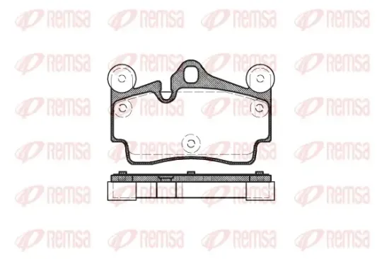 Bremsbelagsatz, Scheibenbremse Hinterachse REMSA 0996.00 Bild Bremsbelagsatz, Scheibenbremse Hinterachse REMSA 0996.00