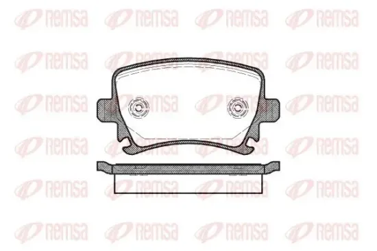 Bremsbelagsatz, Scheibenbremse Hinterachse REMSA 1031.00 Bild Bremsbelagsatz, Scheibenbremse Hinterachse REMSA 1031.00