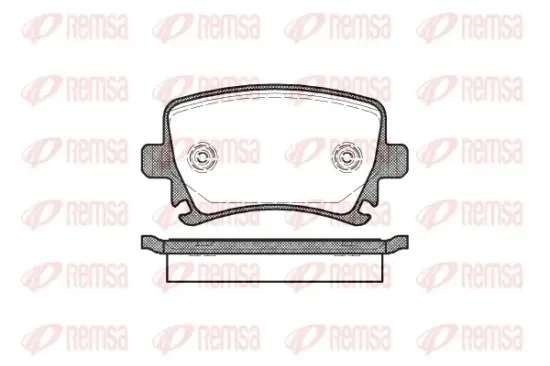 Bremsbelagsatz, Scheibenbremse Hinterachse REMSA 1031.00 Bild Bremsbelagsatz, Scheibenbremse Hinterachse REMSA 1031.00