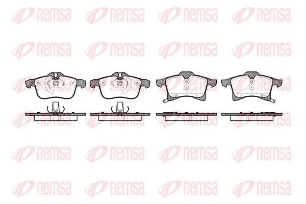 Bremsbelagsatz, Scheibenbremse Vorderachse REMSA 1036.02