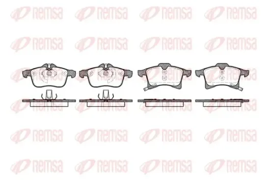 Bremsbelagsatz, Scheibenbremse Vorderachse REMSA 1036.02 Bild Bremsbelagsatz, Scheibenbremse Vorderachse REMSA 1036.02