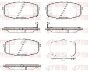 Bremsbelagsatz, Scheibenbremse Vorderachse REMSA 1038.12