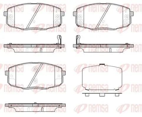 Bremsbelagsatz, Scheibenbremse Vorderachse REMSA 1038.12 Bild Bremsbelagsatz, Scheibenbremse Vorderachse REMSA 1038.12