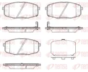 Bremsbelagsatz, Scheibenbremse Vorderachse REMSA 1038.12