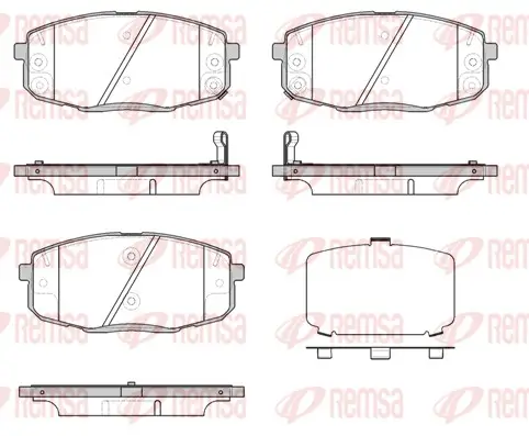 Bremsbelagsatz, Scheibenbremse Vorderachse REMSA 1038.12 Bild Bremsbelagsatz, Scheibenbremse Vorderachse REMSA 1038.12