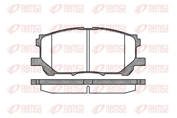 Bremsbelagsatz, Scheibenbremse Vorderachse REMSA 1039.00