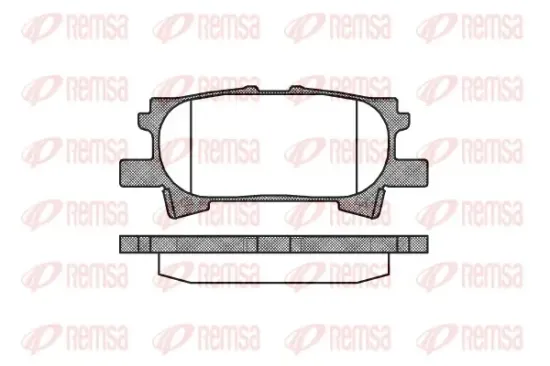 Bremsbelagsatz, Scheibenbremse Hinterachse REMSA 1040.00 Bild Bremsbelagsatz, Scheibenbremse Hinterachse REMSA 1040.00