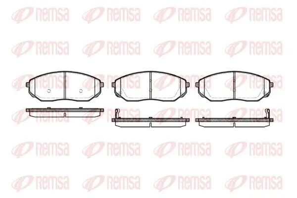 Bremsbelagsatz, Scheibenbremse Vorderachse REMSA 1041.02