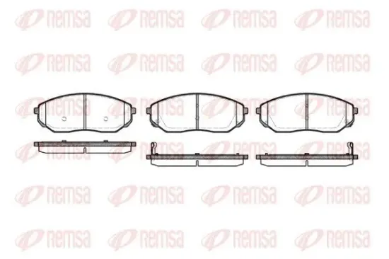 Bremsbelagsatz, Scheibenbremse Vorderachse REMSA 1041.02 Bild Bremsbelagsatz, Scheibenbremse Vorderachse REMSA 1041.02