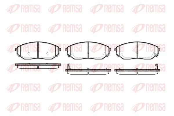 Bremsbelagsatz, Scheibenbremse Vorderachse REMSA 1041.02