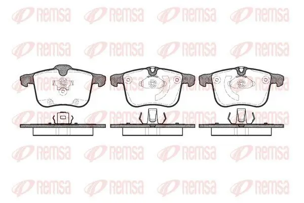 Bremsbelagsatz, Scheibenbremse Vorderachse REMSA 1053.00