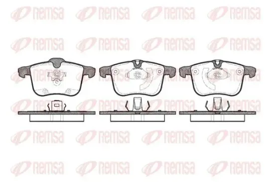 Bremsbelagsatz, Scheibenbremse Vorderachse REMSA 1053.00 Bild Bremsbelagsatz, Scheibenbremse Vorderachse REMSA 1053.00