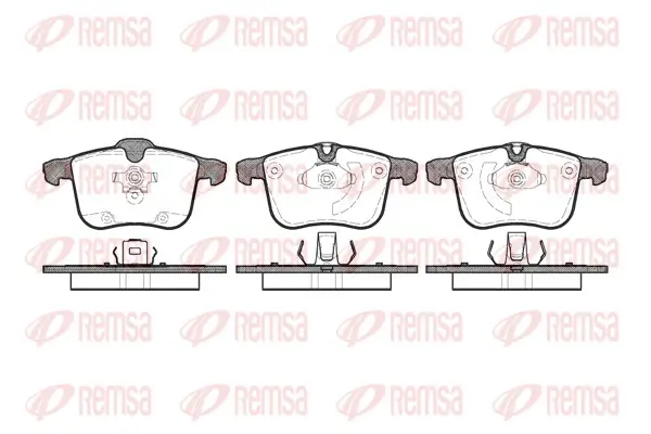 Bremsbelagsatz, Scheibenbremse Vorderachse REMSA 1053.00