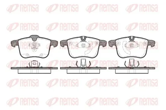 Bremsbelagsatz, Scheibenbremse Vorderachse REMSA 1053.00 Bild Bremsbelagsatz, Scheibenbremse Vorderachse REMSA 1053.00