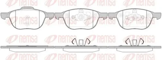 Bremsbelagsatz, Scheibenbremse Vorderachse REMSA 1082.00 Bild Bremsbelagsatz, Scheibenbremse Vorderachse REMSA 1082.00
