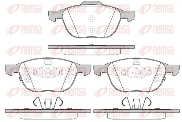 Bremsbelagsatz, Scheibenbremse Vorderachse REMSA 1082.12