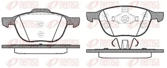 Bremsbelagsatz, Scheibenbremse Vorderachse REMSA 1082.30 Bild Bremsbelagsatz, Scheibenbremse Vorderachse REMSA 1082.30