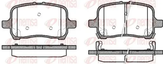 Bremsbelagsatz, Scheibenbremse Vorderachse REMSA 1089.22 Bild Bremsbelagsatz, Scheibenbremse Vorderachse REMSA 1089.22