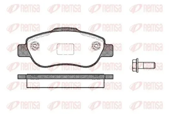 Bremsbelagsatz, Scheibenbremse Vorderachse REMSA 1100.00 Bild Bremsbelagsatz, Scheibenbremse Vorderachse REMSA 1100.00