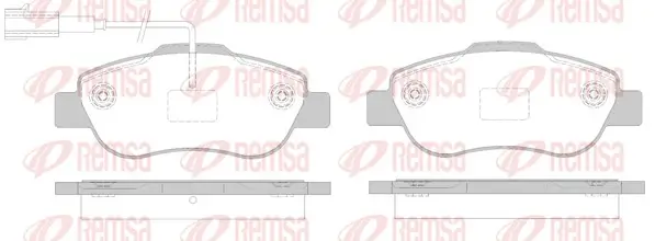 Bremsbelagsatz, Scheibenbremse Vorderachse REMSA 1100.02