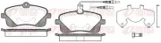 Bremsbelagsatz, Scheibenbremse Vorderachse REMSA 1102.02