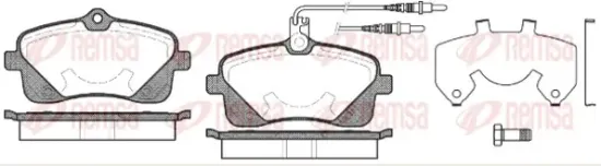 Bremsbelagsatz, Scheibenbremse Vorderachse REMSA 1102.02 Bild Bremsbelagsatz, Scheibenbremse Vorderachse REMSA 1102.02